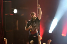 Le rappeur Médine en concert à la Cigale à Paris, le 26 mai 2017