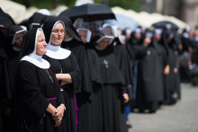 Des religieuses à Cracovie le 31 mai 2018