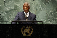 Kofi Annan, ici lors de la 66e session de l'Assemblée générale de l'ONU en 2012, est décédé samedi 18 août 2018 à l'âge de 80 ans