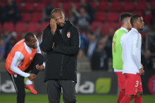 Thierry Henry lors de la défaite de Monaco à Strasbourg samedi 20 octobre (2-1)