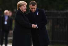 Angela Merkel et Emmanuel Macron le 10 novembre 2018