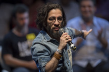 Jean Wyllys, député socialiste de Rio de Janeiro, lors d'un meeting le 2 avril 2018