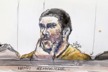 Un dessin de justice représentant Mehdi Nemmouche, réalisé le 10 janvier 2019 lors de son procès.