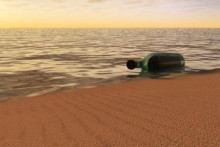 une bouteille à la mer (illustration)