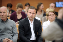 Nicolas Cano, le fils de Daniel Cano, au procès de Manuela Gonzalez, surnommée "la veuve noire", le 14 avril 2014 à Grenoble