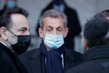 L'ancien président Nicolas Sarkozy avant une cérémonie d'hommage aux victimes du terrorisme à Paris, le 11 mars 2021.