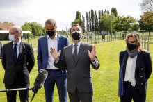 Emmanuel Macron présentant le pass sport le 20 mai 2021