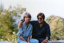 Françoise Hardy et Jacques Dutronc en 1991 dans leur propriété en Corse