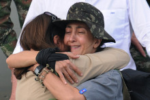 Ingrid Betancourt et sa mère Yolanda Pulecio le jour de sa libération