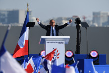 Éric Zemmour, lors de son meeting au Trocadéro le 27 mars 2022