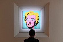 Le célèbre portrait de Marilyn Monroe présenté à New York le 21 mars 2022.