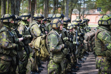 Des soldats finlandais, le 14 mai 2022