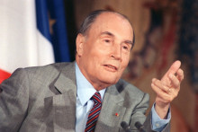 François Mitterrand à l'Élysée le 18 mai 1988.