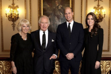 Le roi Charles III, la reine consort, le prince William et la princesse Kate, à Buckingham Palace le 18 septembre 2022