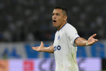Alexis Sanchez avec l'Olympique de Marseille (OM) en Ligue des champions.