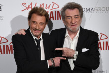 Johnny Hallyday et Eddy Mitchell, le 31 mars 2014.