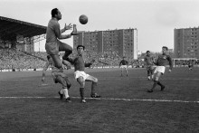 Fleury Di Nallo durant le match Brésil-France de 1963