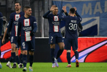 Ruiz, Verratti, Mbappé et Messi avec le PSG à Marseille le 26 février 2023