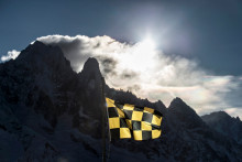 Un drapeau indiquant un risque d'avalanche à Chamonix (illustration).