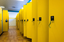 Cabines d'essayage d'une piscine