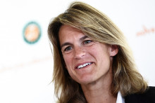 Amélie Mauresmo en avril 2023