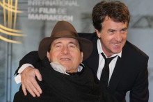 François Cluzet avec Philippe Pozzo di Borgo lors de la sortie d'Intouchables, en 2011.