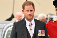 Le prince Harry lors du couronnement de son père, Charles III, le 6 mai 2023