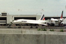 Un Concorde pris en photo en  juillet 2000 à l'aéroport JFK