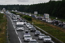 Un embouteillage sur une autoroute (illustration)