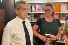 Nicolas Sarkozy et Florence Cassez, ce mercredi 30 août, au Touquet.