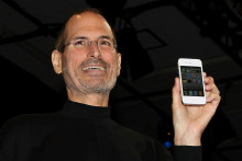 Steve Jobs lors de la présentation de l'iPhone 4 en 2010