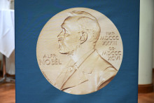 La médaille remis aux lauréats du Prix Nobel.
