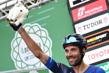 Thibault Pinot, à l'issue de sa dernière course le 8 octobre.