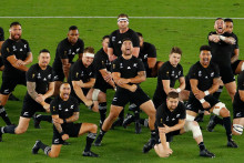 Le haka des All Blacks face aux Sud-Africains au Japon le 21 septembre 2019