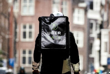 Un livreur Uber Eats (illustration)