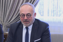 Le sénateur de Loire-Atlantique, Joël Guerriau, lors d'un voyage officiel au Liban en février 2020.