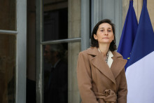 Amélie Oudéa-Castéra à l'Élysée le 12 janvier 2024