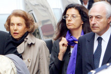 Liliane Bettencourt , sa fille Françoise Meyers et son gendre Jean-Pierre Meyers, en 2007