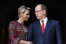 Le Prince Albert II et sa femme Charlene janvier 2018