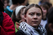 La militante suédoise Greta Thunberg à Bordeaux en février 2024