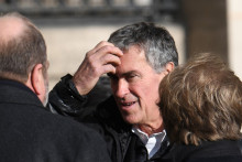 Jérôme Cahuzac, à la sortie du premier jour de son procès en appel, le lundi 12 février 2018