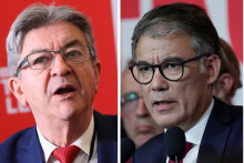 Jean-Luc Mélenchon et Olivier Faure