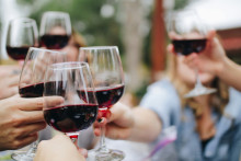 Verres de vin rouge