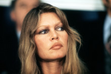 Brigitte Bardot lors d'un débat sur la protection animale en 1978.