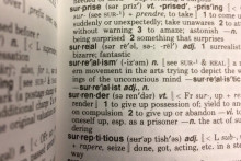 Les pages d'un dictionnaire (illustration)