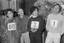 Josiane Balasko, Michel Blanc, Christian Clavier et Bruno Moynot en 1981.