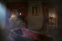 Une chambre représentant à l'identique la chambre de Dracula