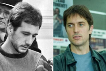 Lucas Bravo (à droite) interprète le braqueur Bruno Sulak (à gauche) dans le film "Libre".
