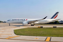 Airbus A350 à l'aéroport de Chicago.
