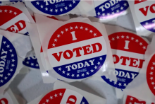 Autocollant "J'ai voté" aux Etats Unis